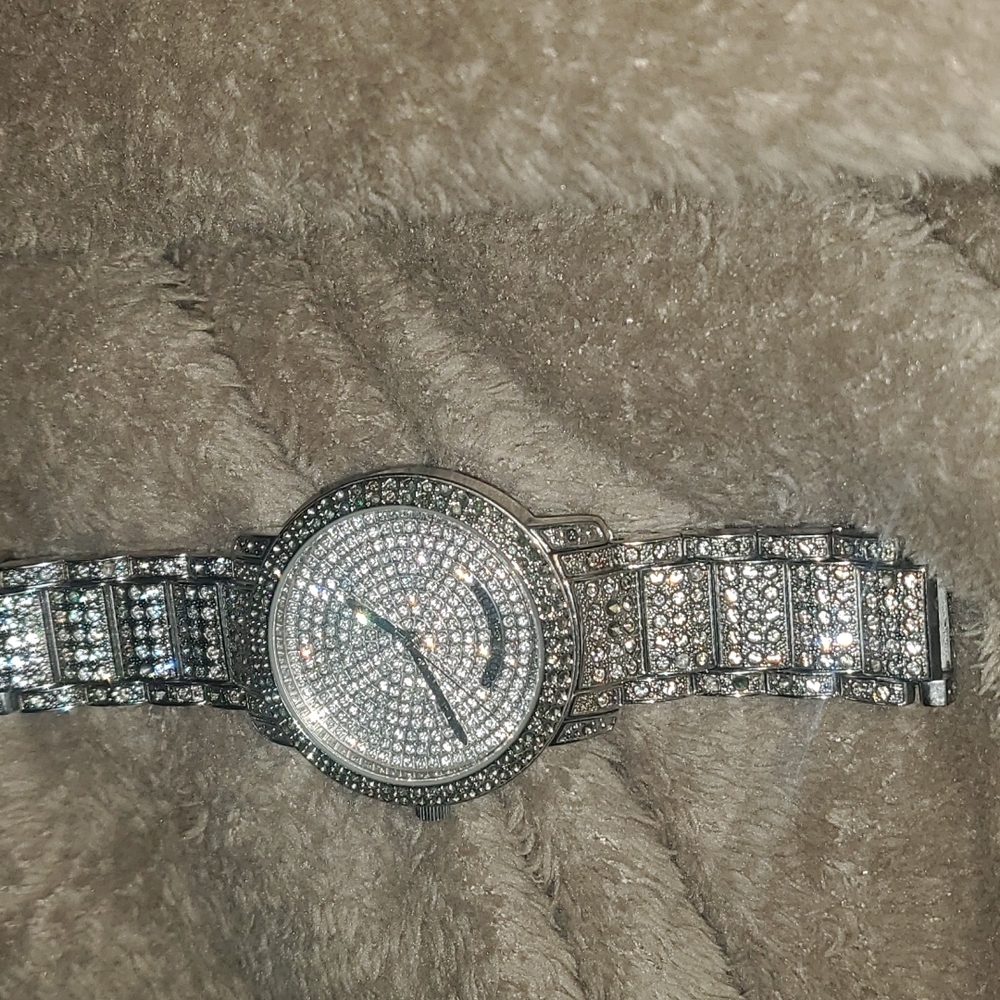 Micheal Kors Full Crystal Watch Used